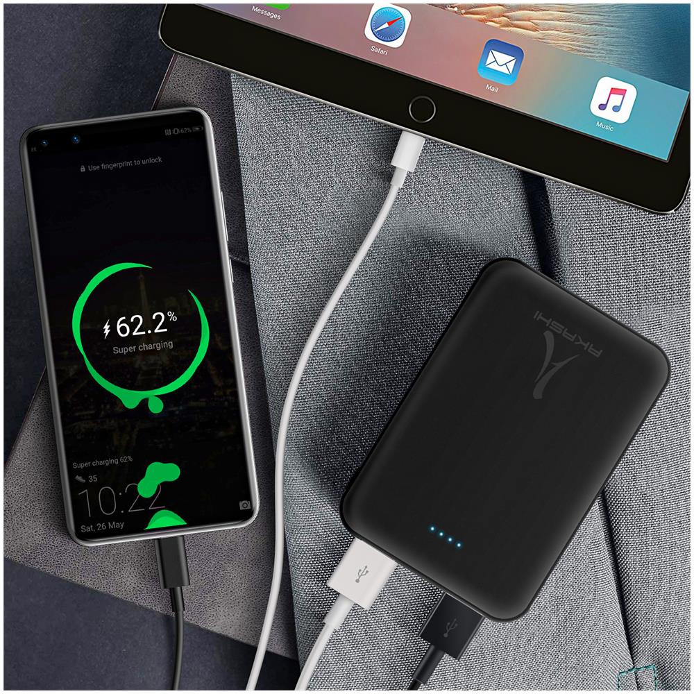 Batteria Esterna 10000mah 2x Uscite Usb + Entrata Micro-usb Nero - Foto 10