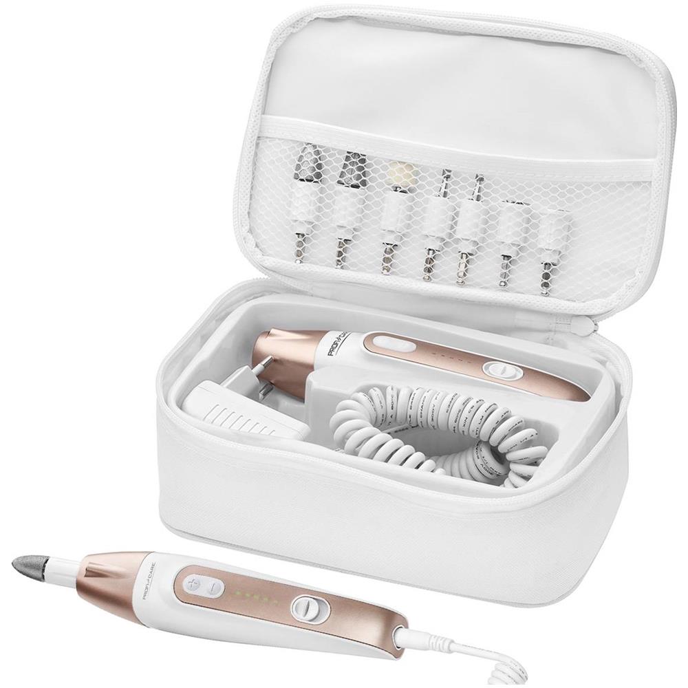 Pc-mps 3004 Set Elettrico Per Manicure / pedicure, Con 7 Accessori Per La Cura Delle Unghie, Interruttore A 5 Livelli, Luce Led, Pratica Custodia - Foto 2