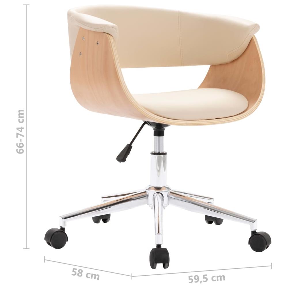 Sedie Da Pranzo Girevoli 6 Pz Crema In Similpelle - Foto 8