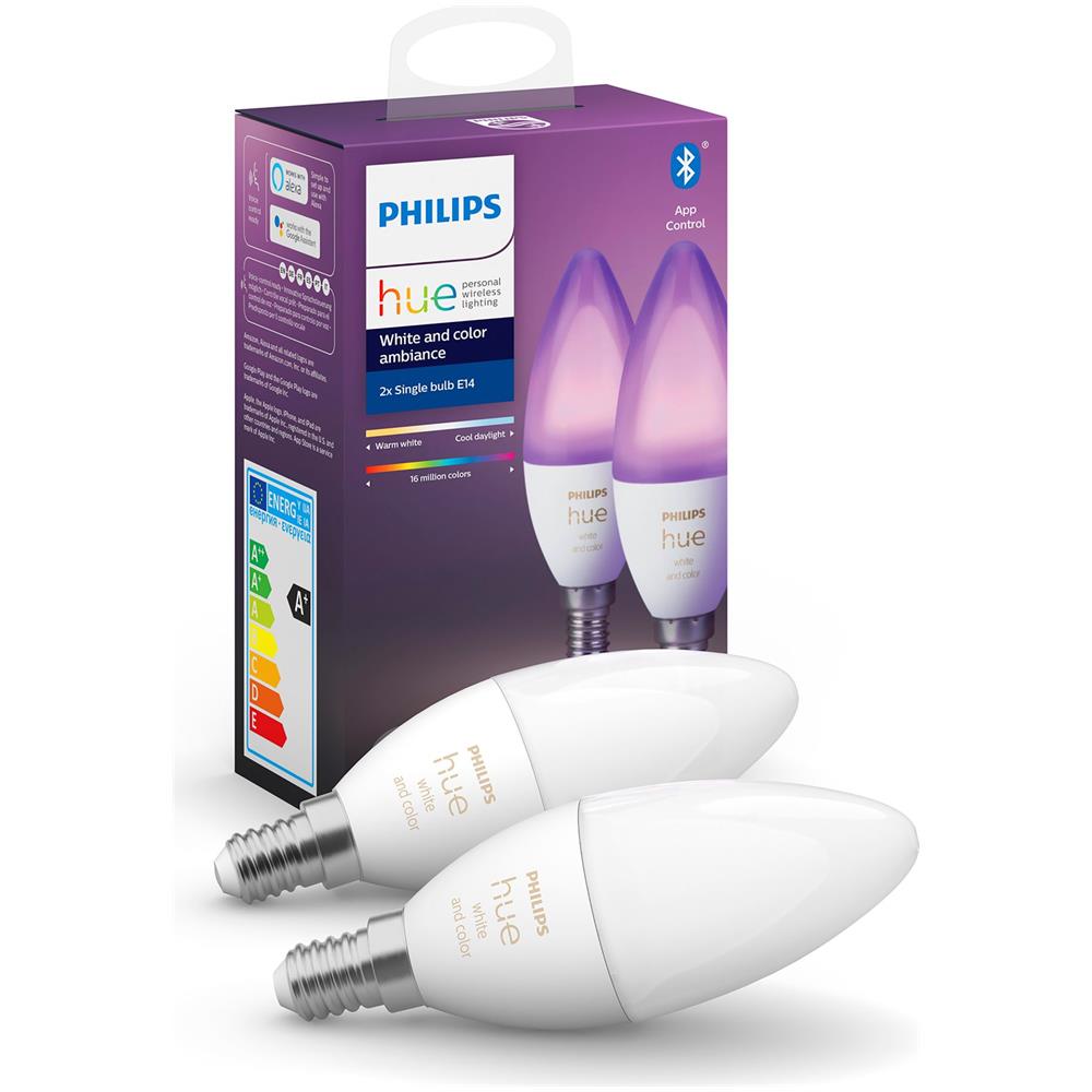 Hue White & Col. Amb. E14 Doppelpack 2x470lm - Foto 1