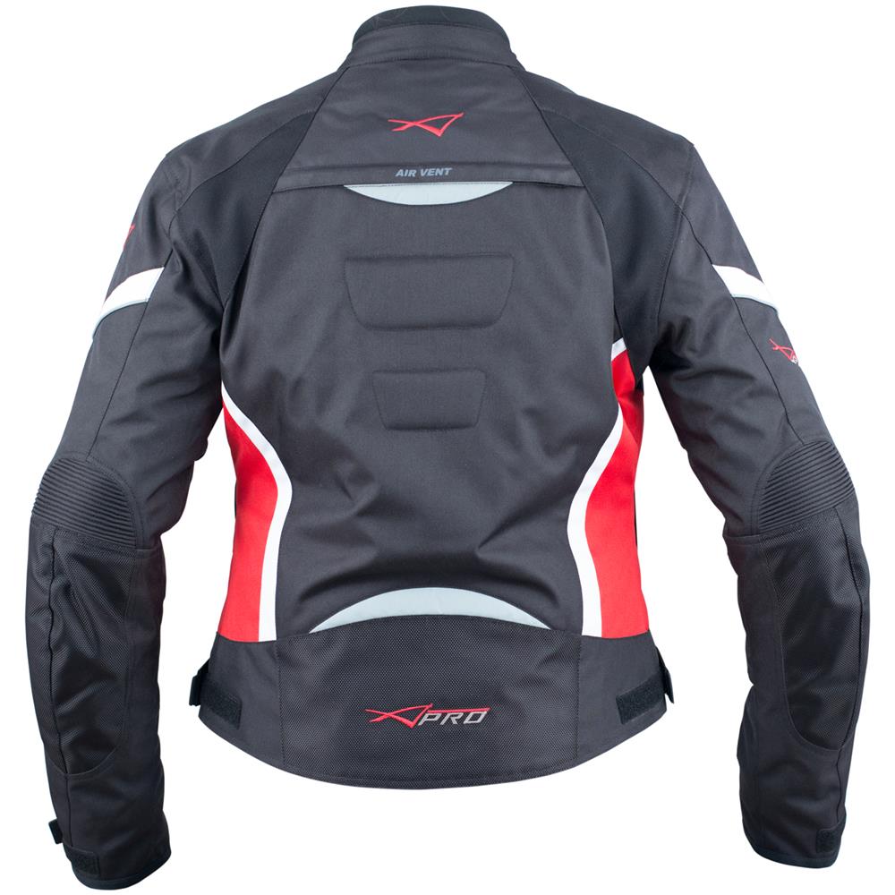 Moto Giacca Donna Sport Impermeabile Tessuto Riflettente Rosso M - Foto 2
