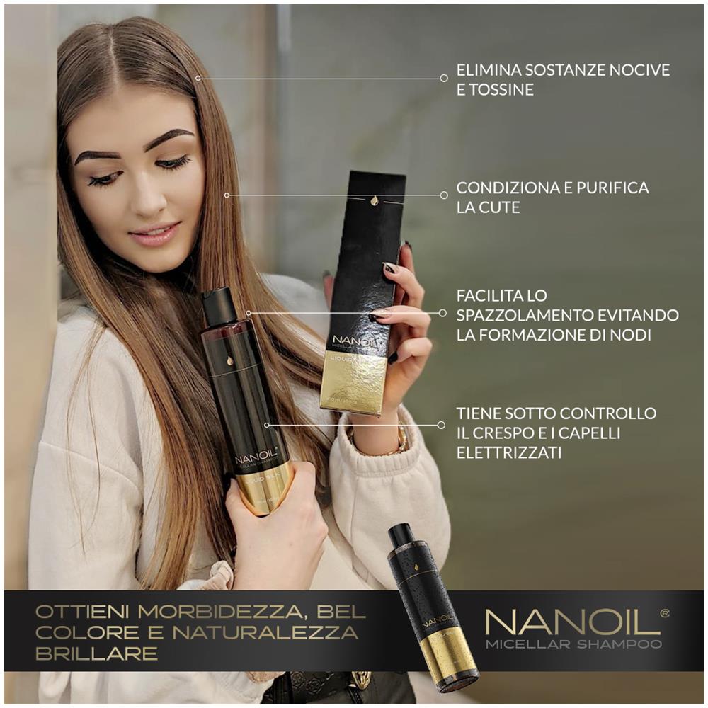 Shampoo Micellare Alla Seta Liquida - Shampoo Micellare Ricco Di Seta Liquida, 300 Ml, Morbidezza, Resistenza, Capelli Puliti E Cuoio Capelluto - Foto 5