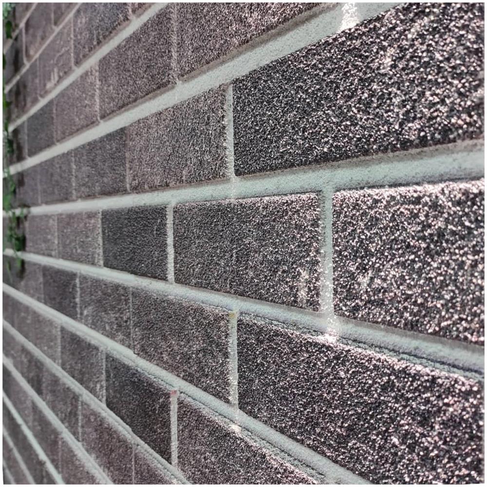 Pannelli Murali 3d Con Design A Mattoni Neri E Grigi 10 Pz Eps - Foto 2