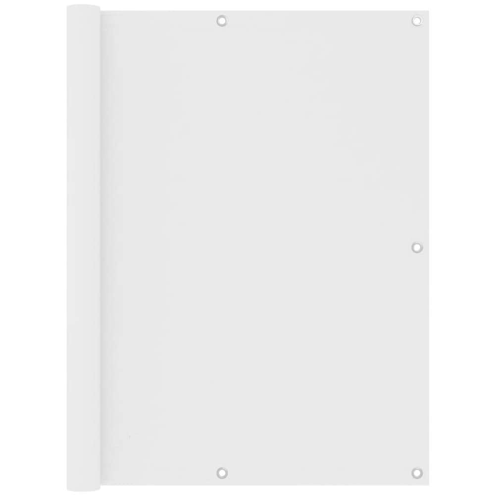 Paravento Balcone Bianco 120x600 cm in Tessuto Oxford - Foto 1