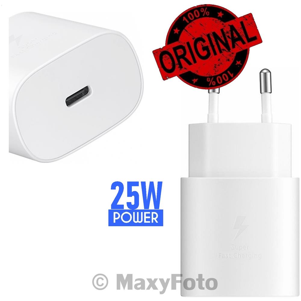 Caricabatterie Fast Charging Originale Ultra Rapido Casa Da Rete Usb-c Ep-ta800 25w White Bu - Foto 1