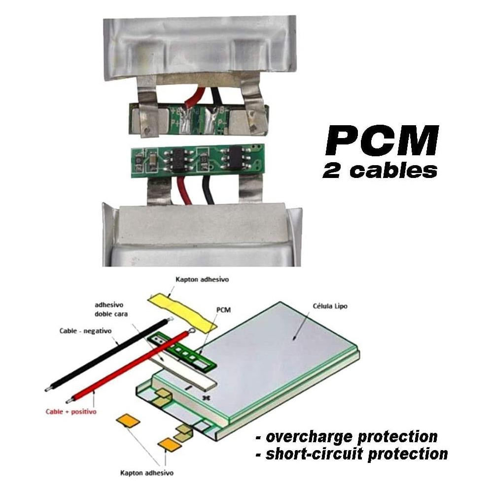 1 Pezzo Batteria Lipo Ricaricabile 902030 (3.7v, 500mah Lipo) Per Telefono Portatile Video Mp3 Mp4 Luce Led Gps - Foto 2