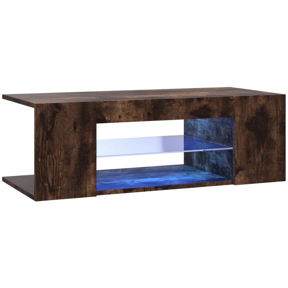 Mobile Porta Tv Con Luci Led Rovere Fumo 90x39x30 Cm - Foto 2