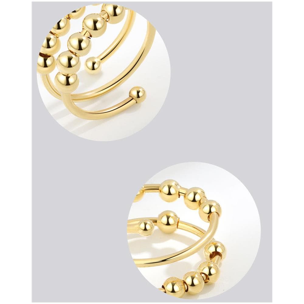 Anello Antistress Doppio Regolabile In Rame Platinumsilver 17 Mm - Foto 2