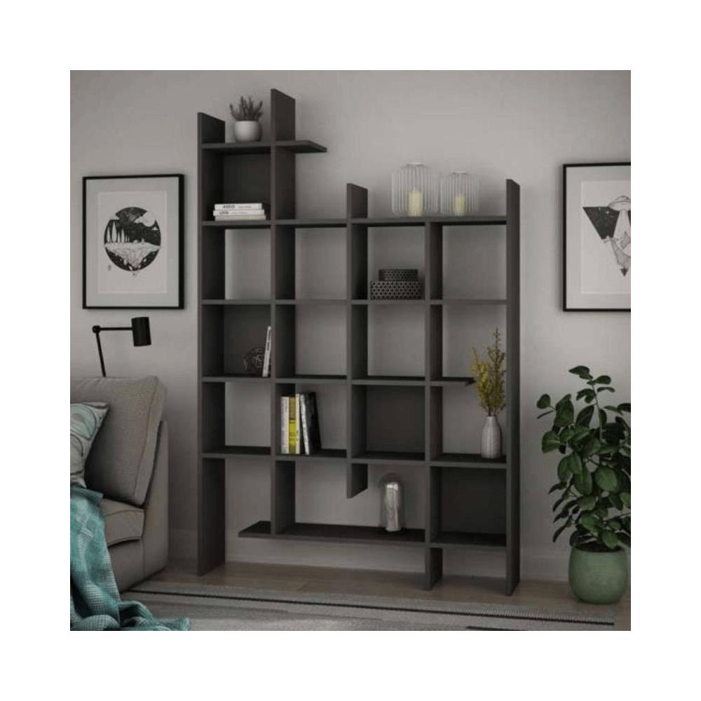 Libreria Manco Antracite 6 Ripiani 122x25.5x188h - Foto 1