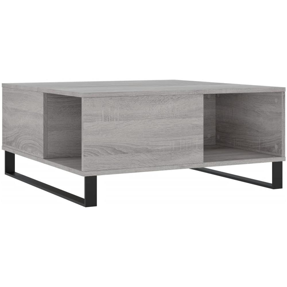Tavolino Salotto Grigio Sonoma 80x80x36,5 Cm Legno Multistrato - Foto 2