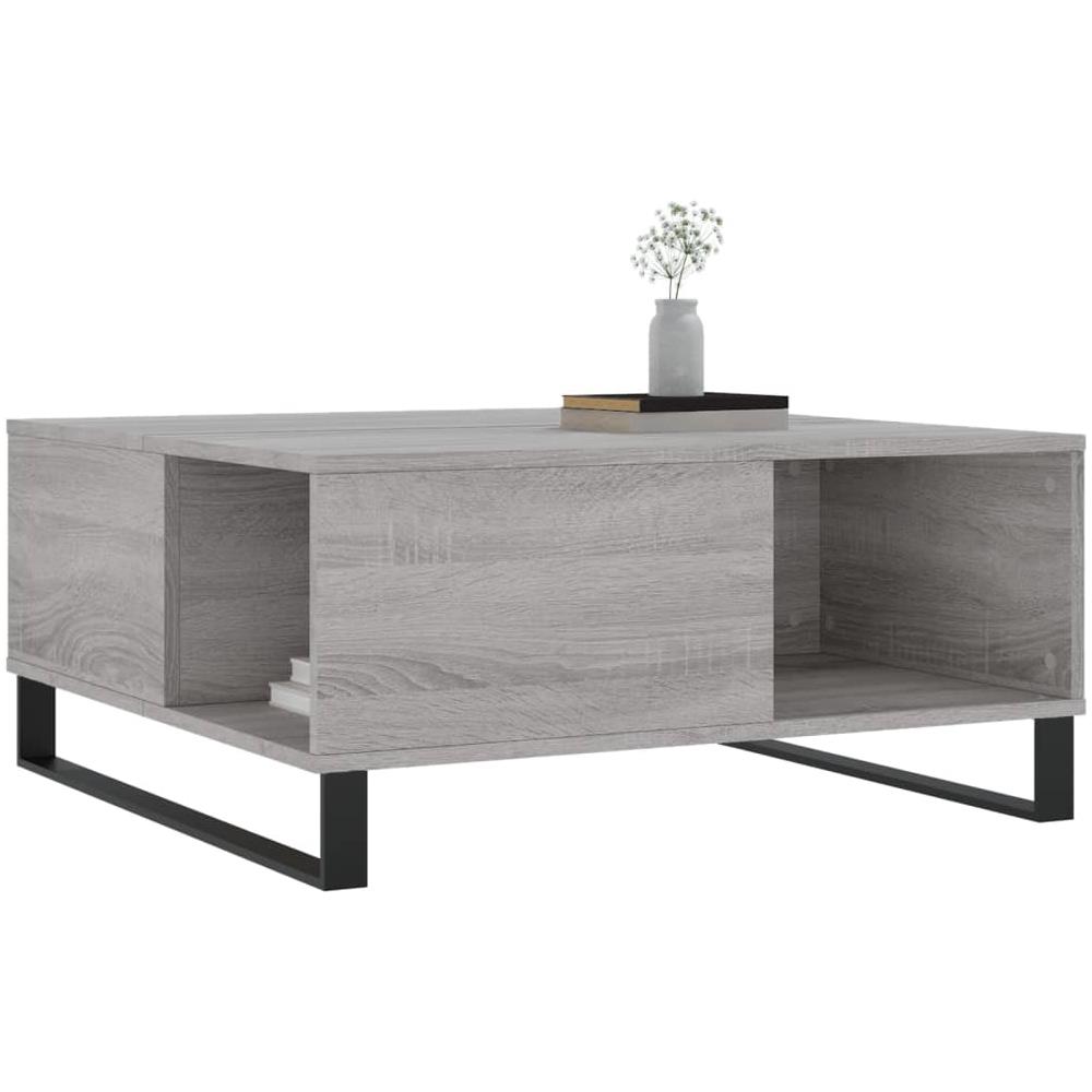 Tavolino Salotto Grigio Sonoma 80x80x36,5 Cm Legno Multistrato - Foto 3