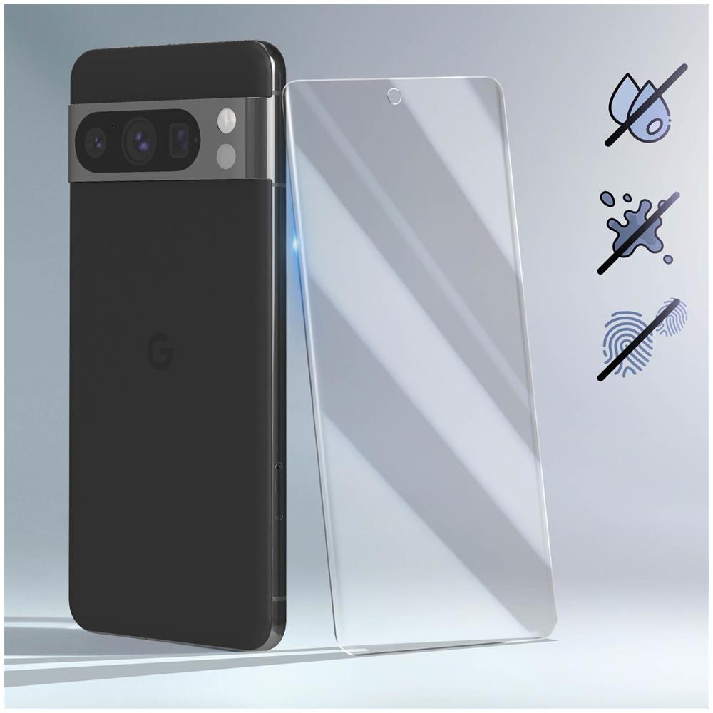 Vetro Temperato Per Google Pixel 8 Pro Resistente 9h Bordi Incurvati 3d - Foto 5