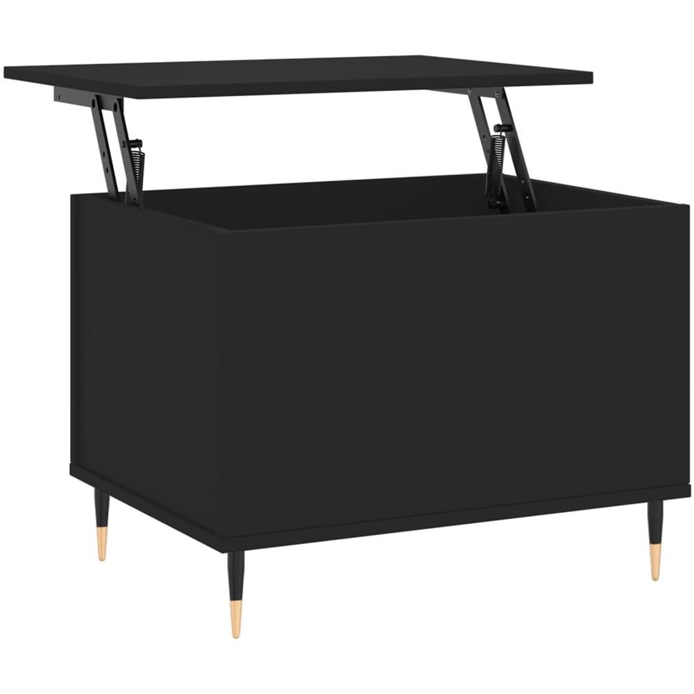 Tavolino Da Salotto Nero 60x44,5x45 Cm In Legno Multistrato - Foto 2