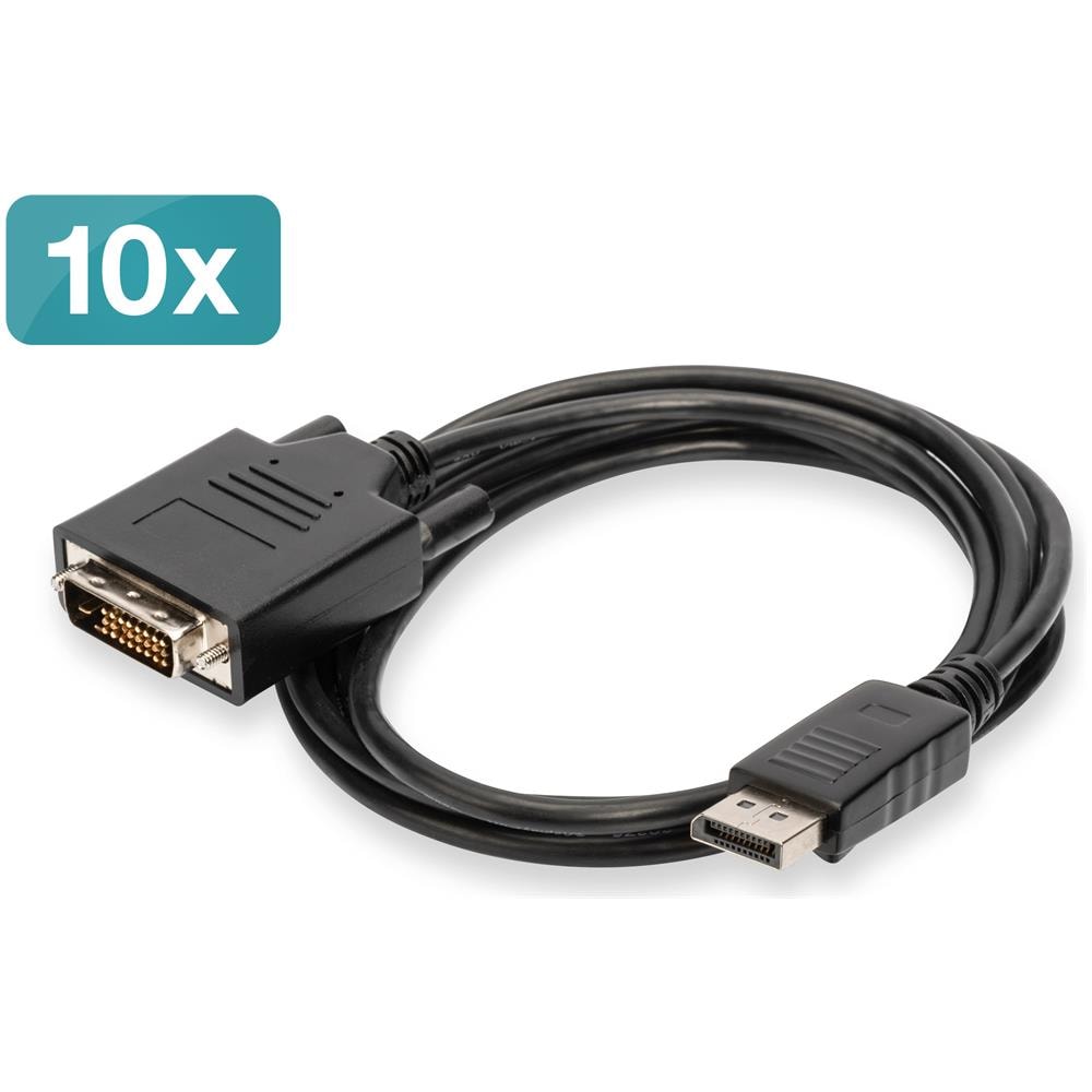 Cavo adattatore DisplayPort - DVI, confezione da 10 pezzi - Foto 2