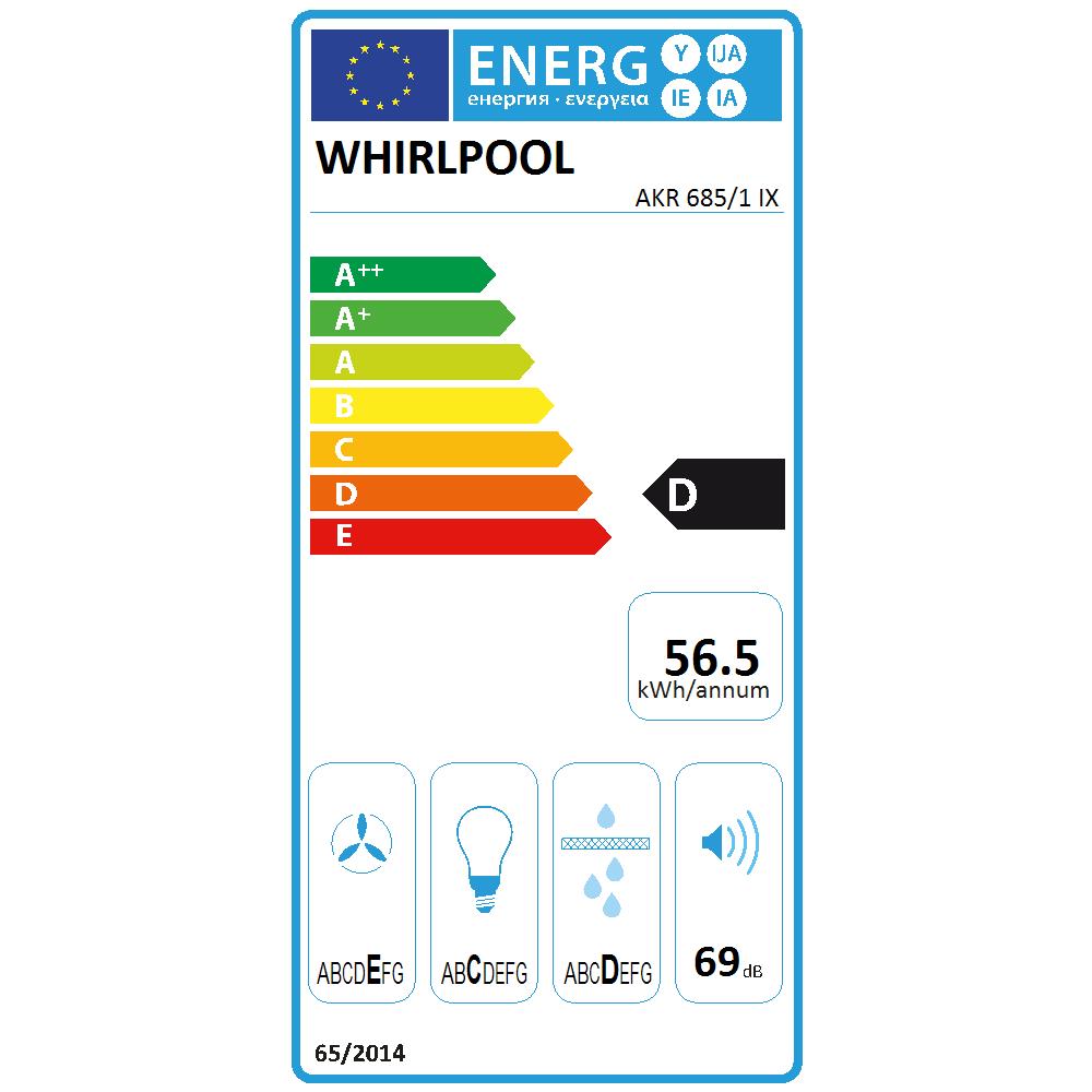 Cappa a Parete AKR 685/1 IX Aspirante e Filtrante 60 cm Colore Acciaio Inox - Foto 7