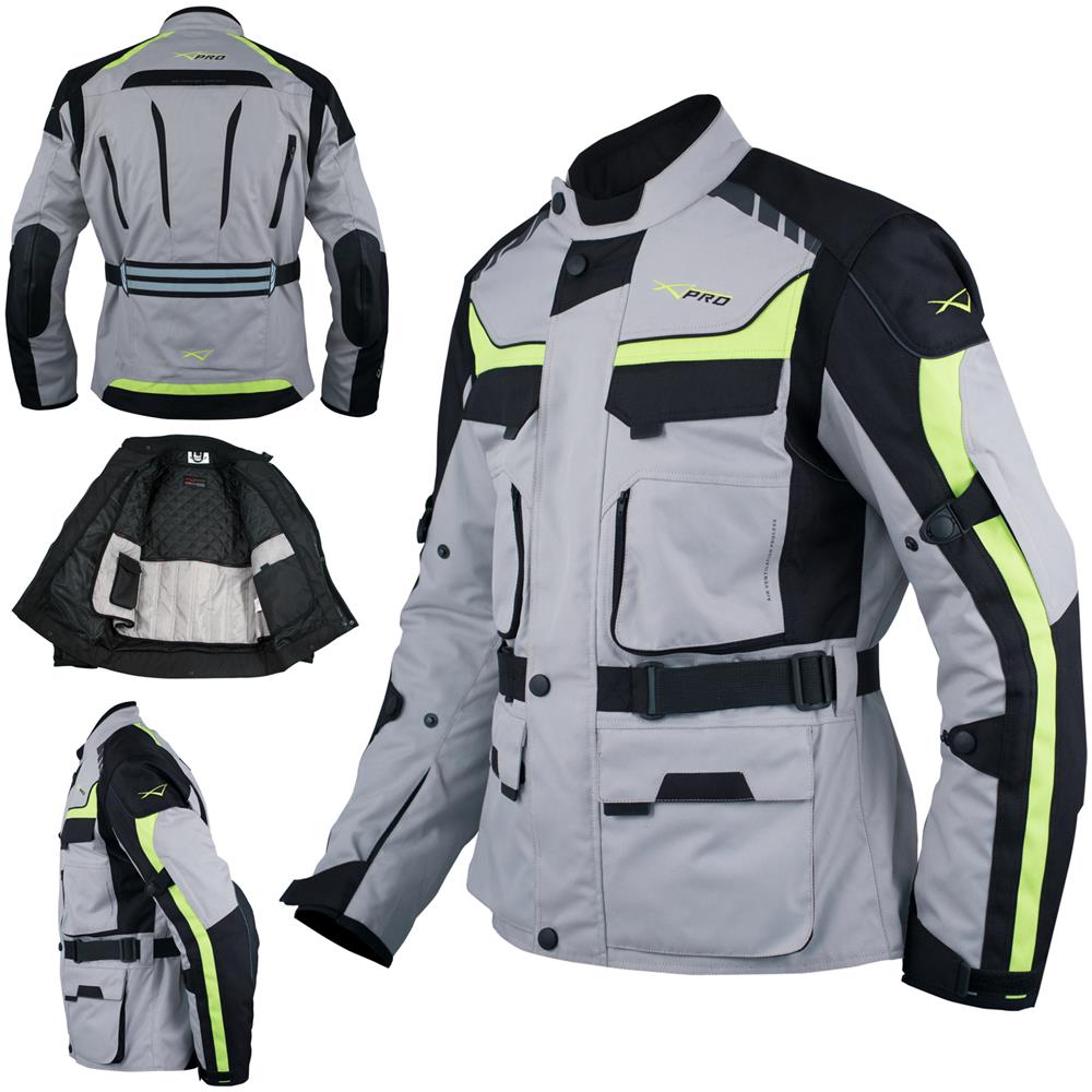 Giacca Impermeabile Moto Tessuto Protezioni Ce Scooter Viaggio Grigio Xl - Foto 1
