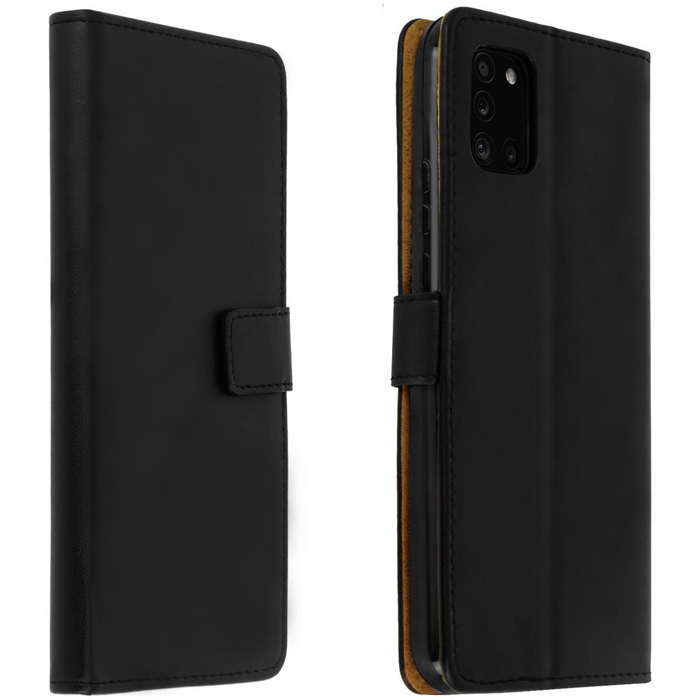 Custodia Samsung Galaxy A31 Fodera Pelle Guscio Silicone Funzione Supporto Nera - Foto 1