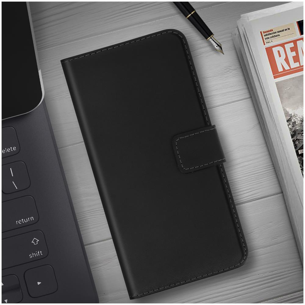 Custodia Samsung Galaxy A31 Fodera Pelle Guscio Silicone Funzione Supporto Nera - Foto 2