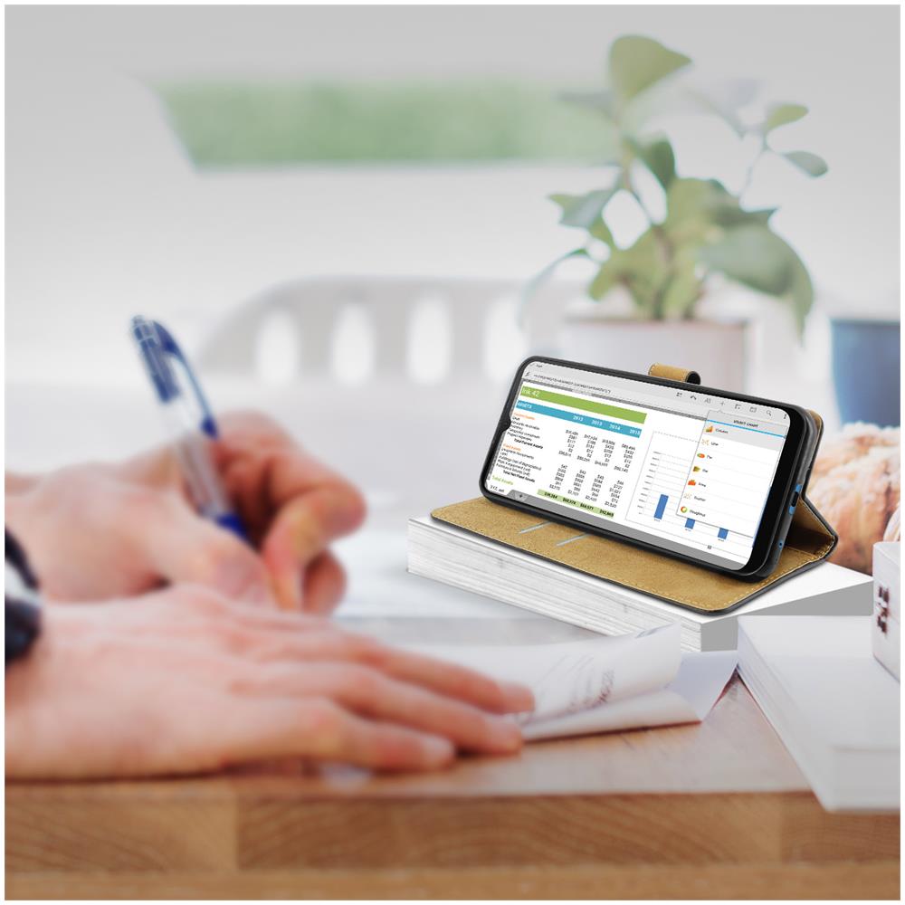 Custodia Samsung Galaxy A31 Fodera Pelle Guscio Silicone Funzione Supporto Nera - Foto 5