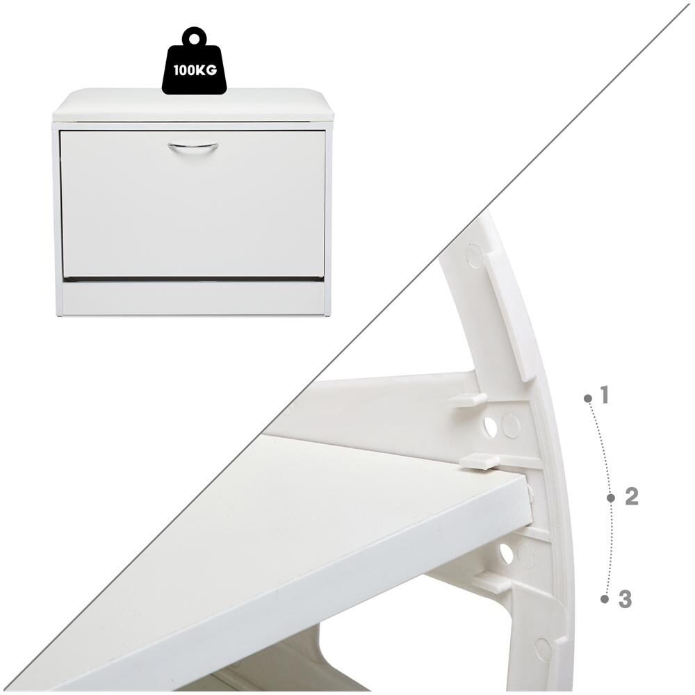 lyrlody Sgabello per Scarpe,Scarpiera,Porta Scarpe Sgabello Panche,Panca Scarpiera a 3 Livelli in Ferro,con Comodo Cuscino in Cotone,per Ingresso Bagno Soggiorno e Corridoio,80 30 50cm Bianco 