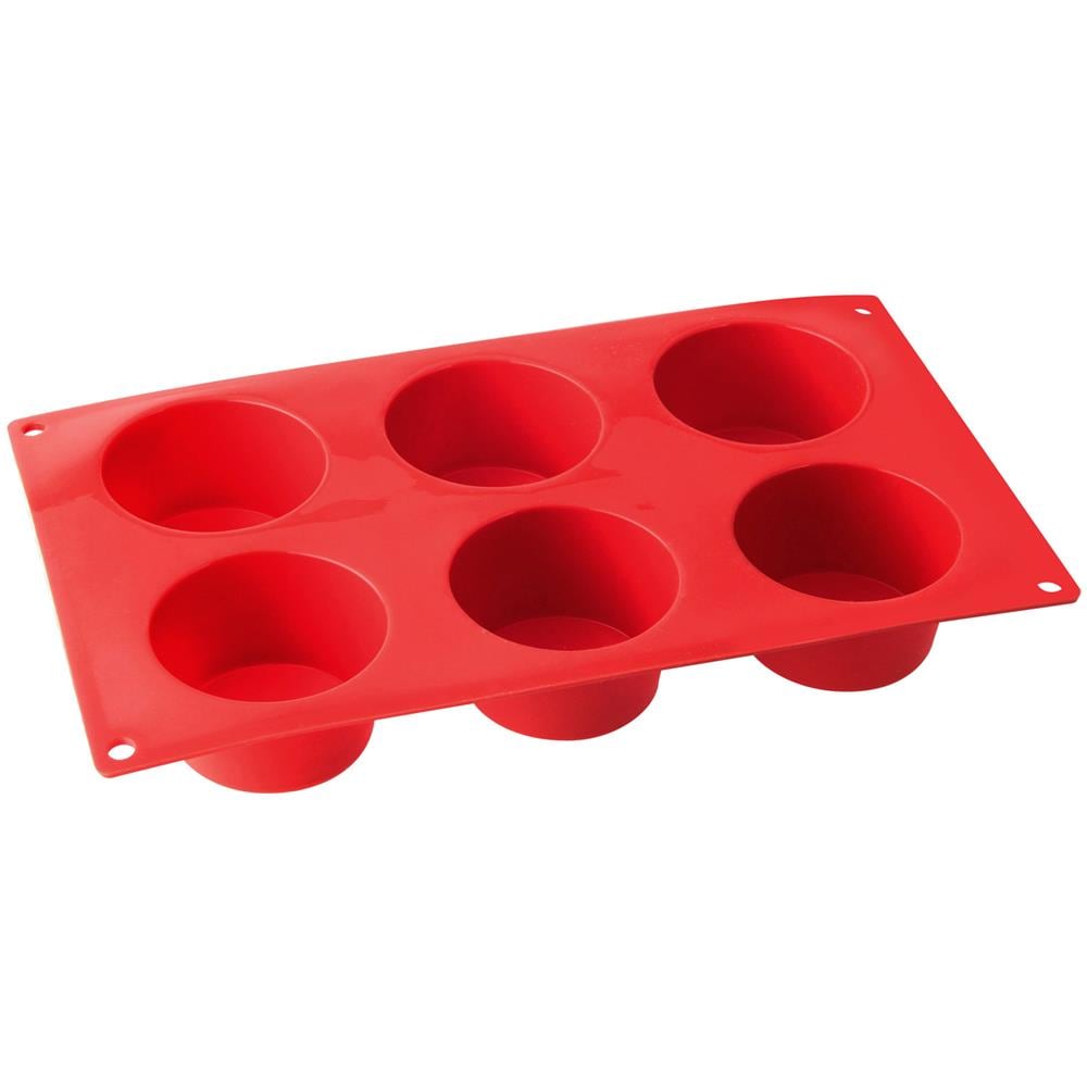 Stampo 6 Muffin Dr Oetker Cameo, In Silicone Rosso - Foto 1