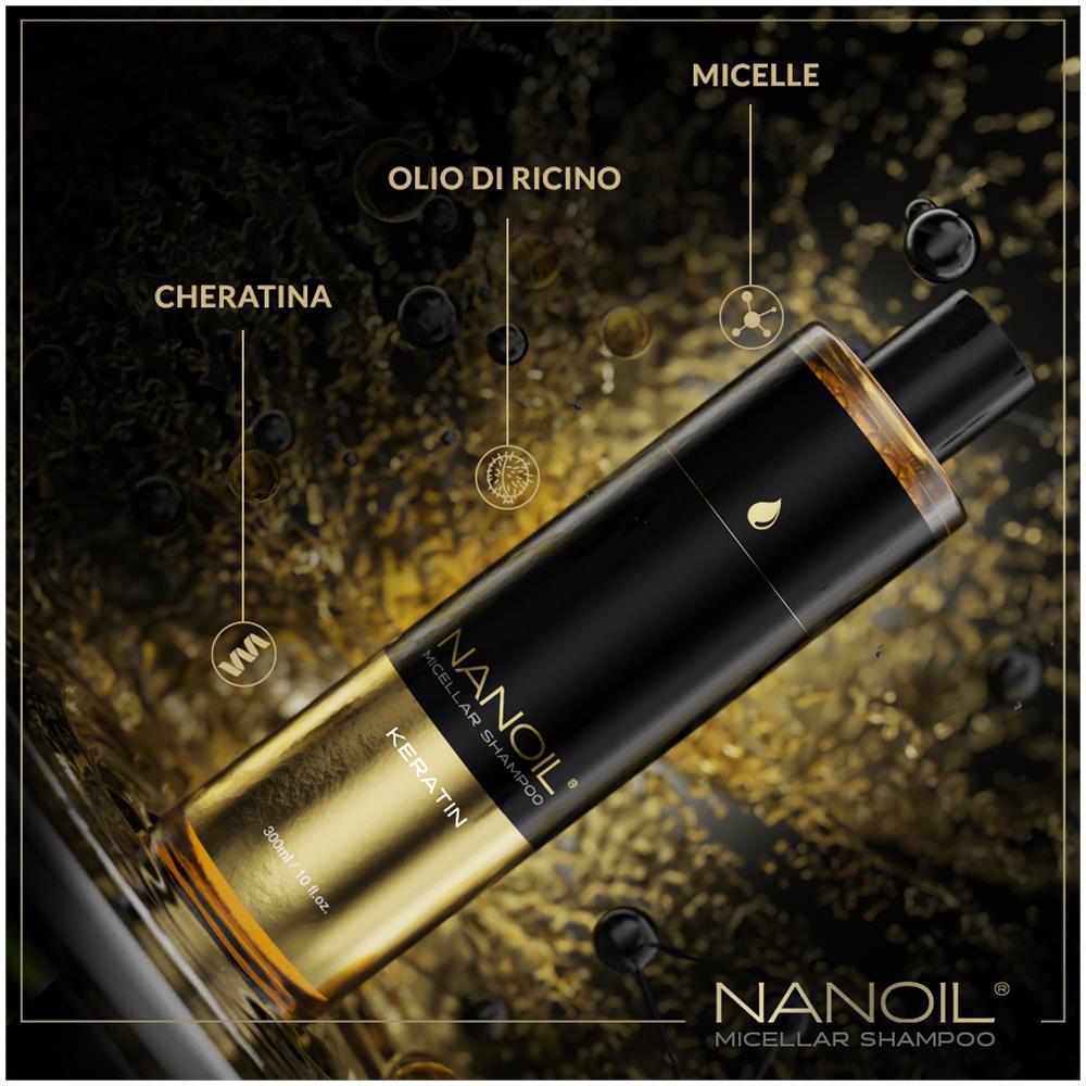 Shampoo Micellare Alla Cheratina - Shampoo Micellare Ricco Di Cheratina, Ripara E Deterge, Rinforza I Capelli Deboli, Idratazione Perfetta - Foto 2
