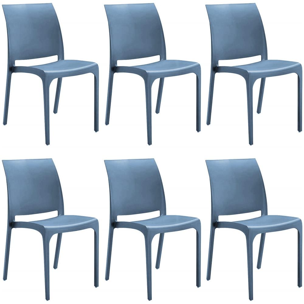 Volga - Sedia Da Giardino In Plastica Set Da 6 - Foto 1