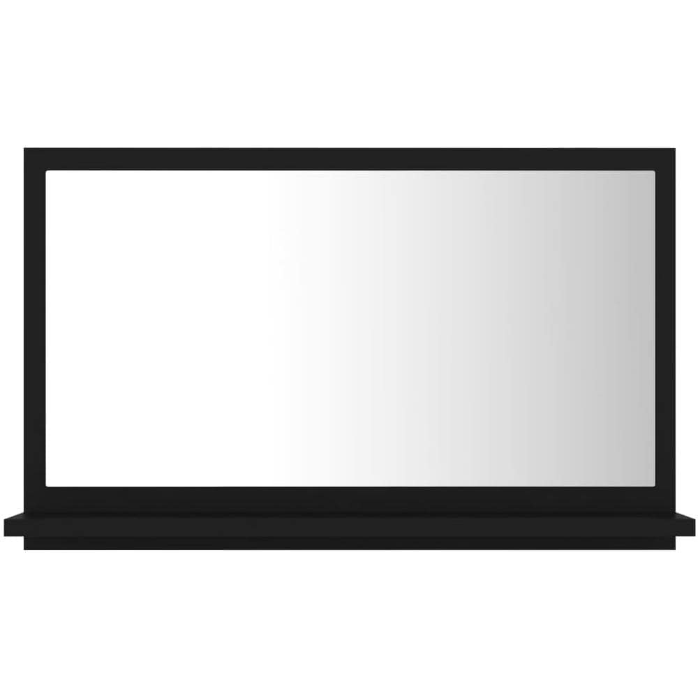 Specchio da Bagno Nero 60x10,5x37 cm in Legno Multistrato - Foto 2