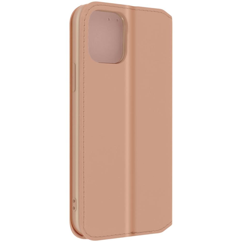 Custodia Folio Iphone 12 Mini Portafoglio Funzione Supporto Video Rosa Gold - Foto 2