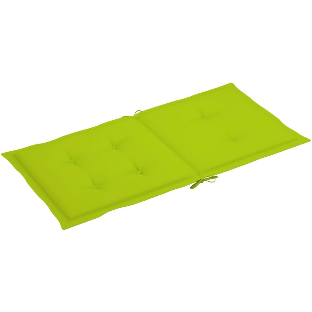 Cuscini per Sedie da Giardino 6 pz Verde Brillante 100x50x4 cm - Foto 2