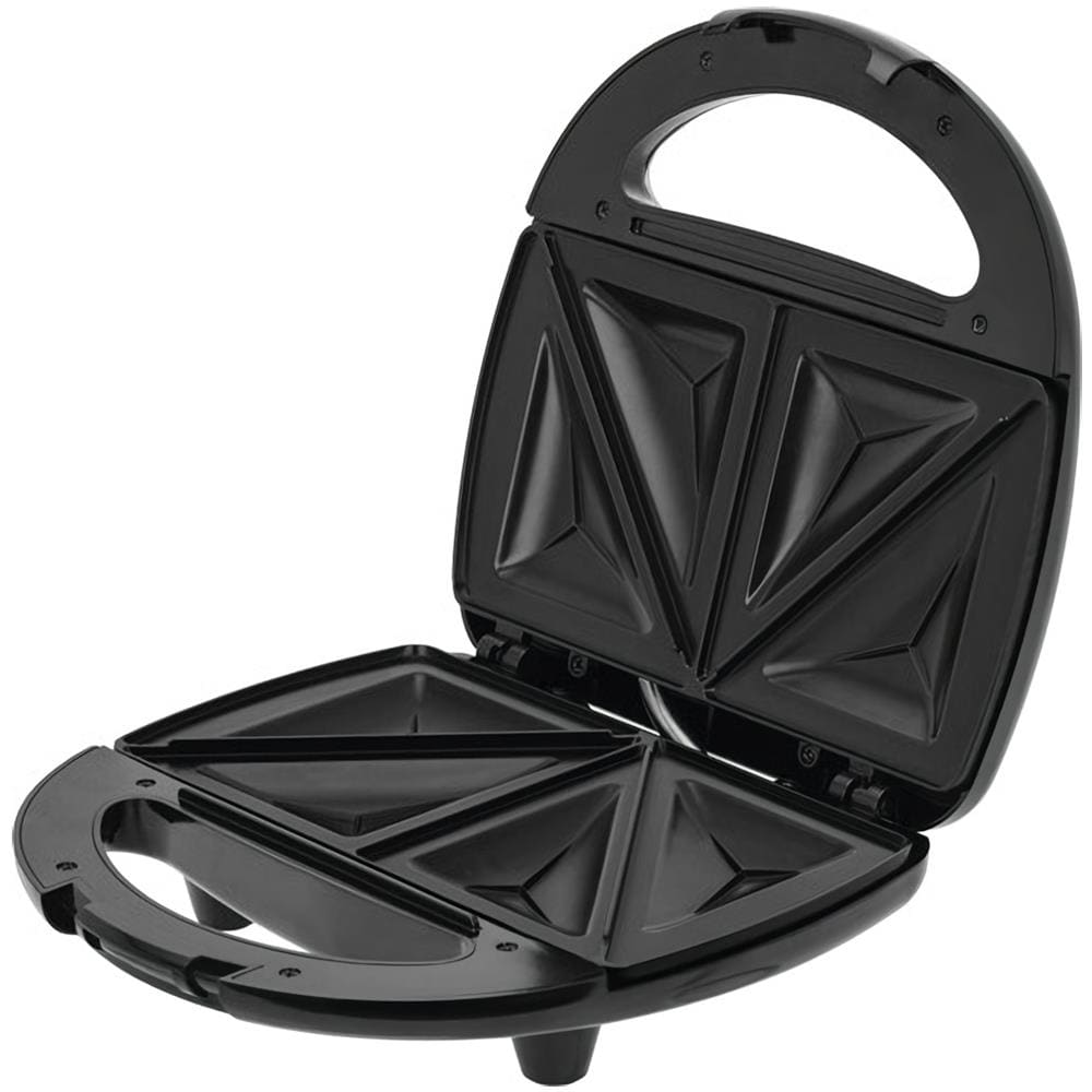 MOP-26M Sandwichmaker per 2 Panini / 4 a Triangolo Potenza 750 W Colore Nero / Argento - Foto 1