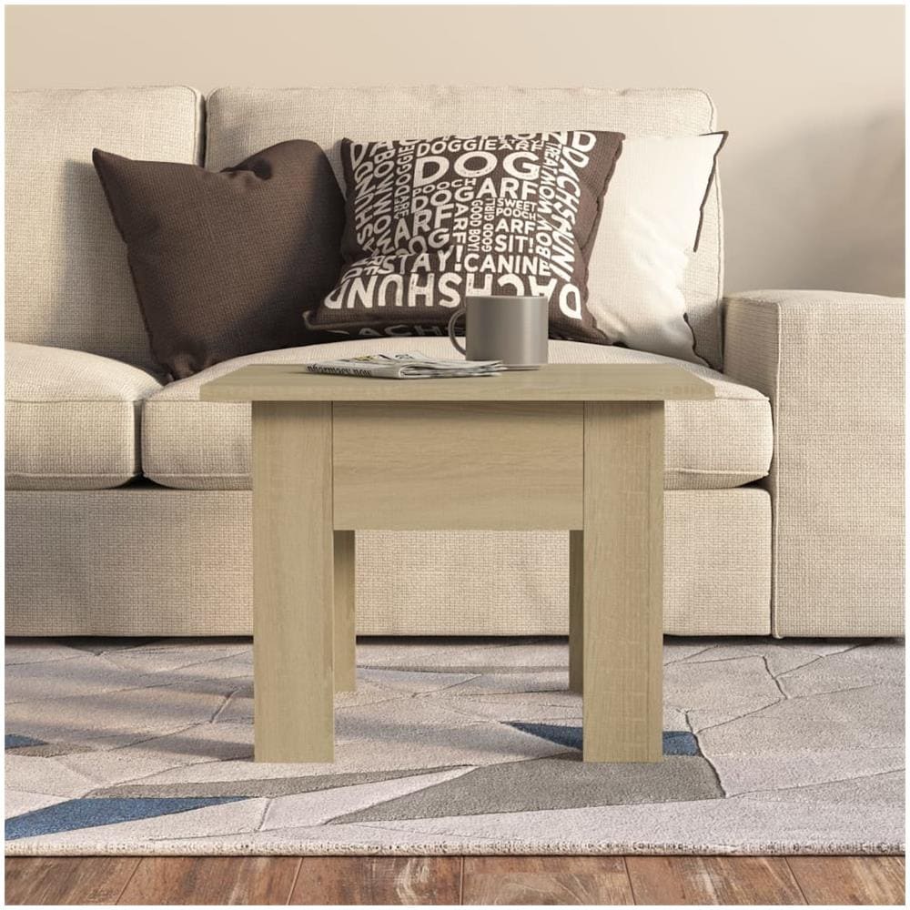 Tavolino da Salotto Rovere Sonoma 55x55x42 cm in Truciolato - Foto 3