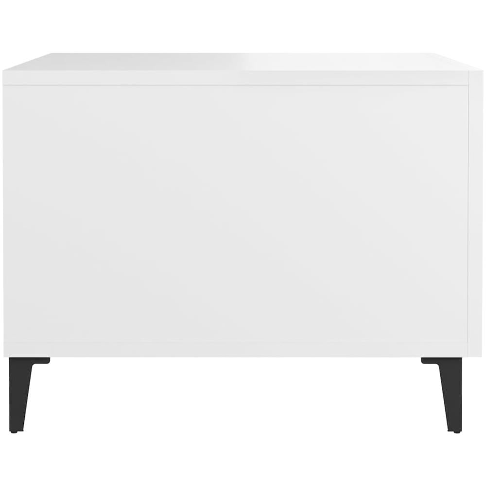 Tavolini Da Salotto Con Gambe In Metallo 2 Pz Bianco 50x50x40cm - Foto 7