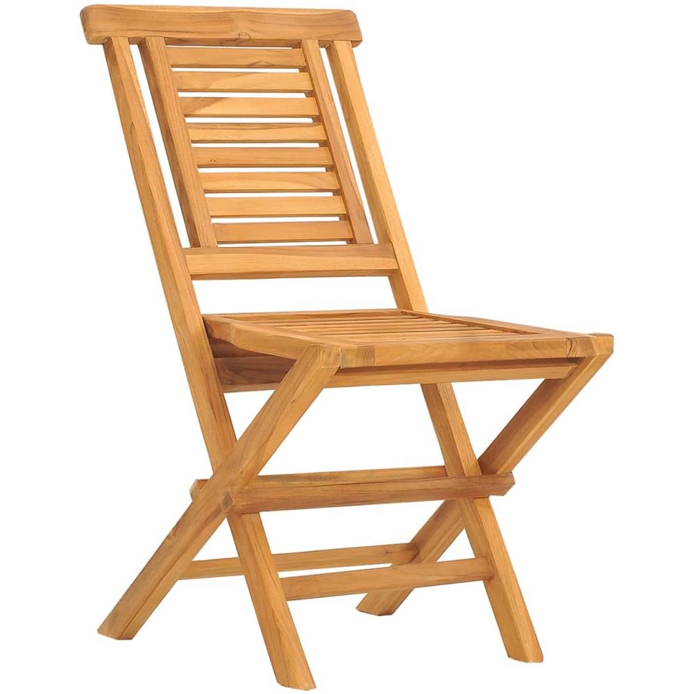 Sedie Da Giardino Pieghevoli 4pz 47x63x90cm Legno Massello Teak - Foto 3