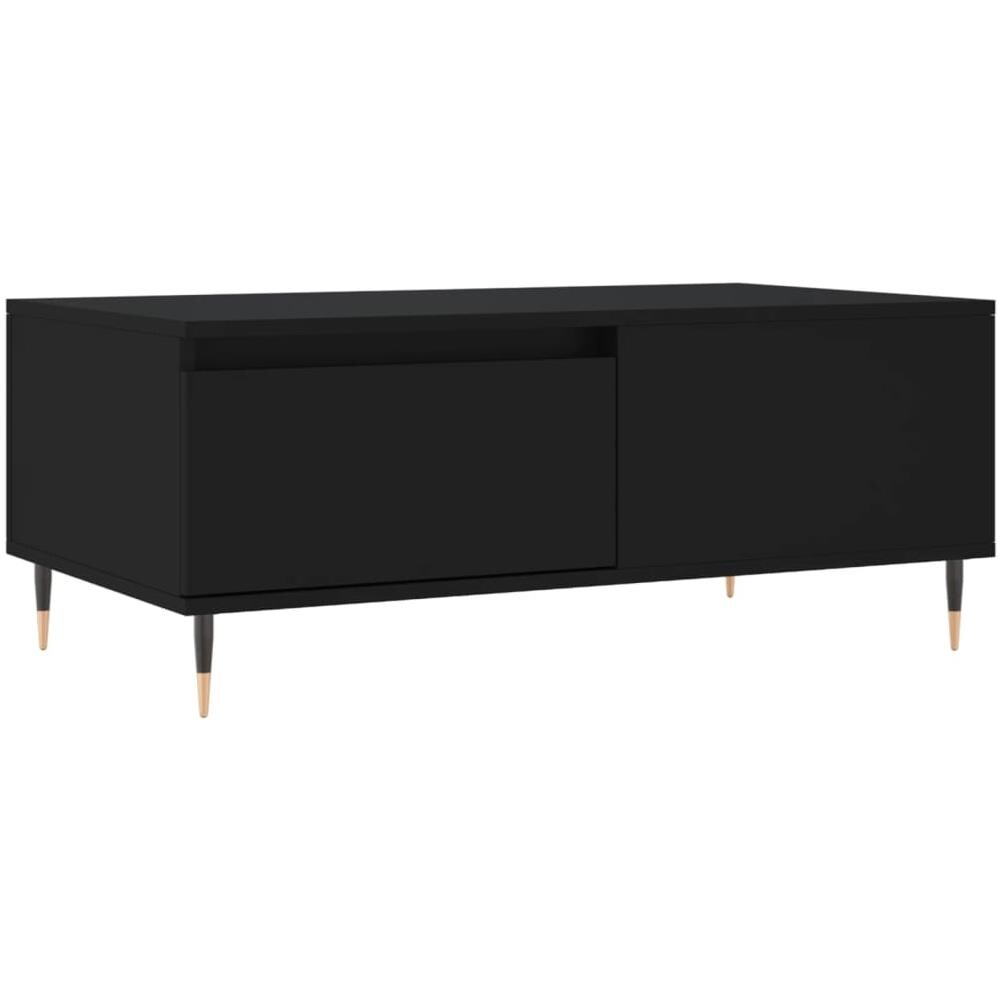 Tavolino Da Salotto Nero 90x50x36,5 Cm In Legno Multistrato - Foto 2