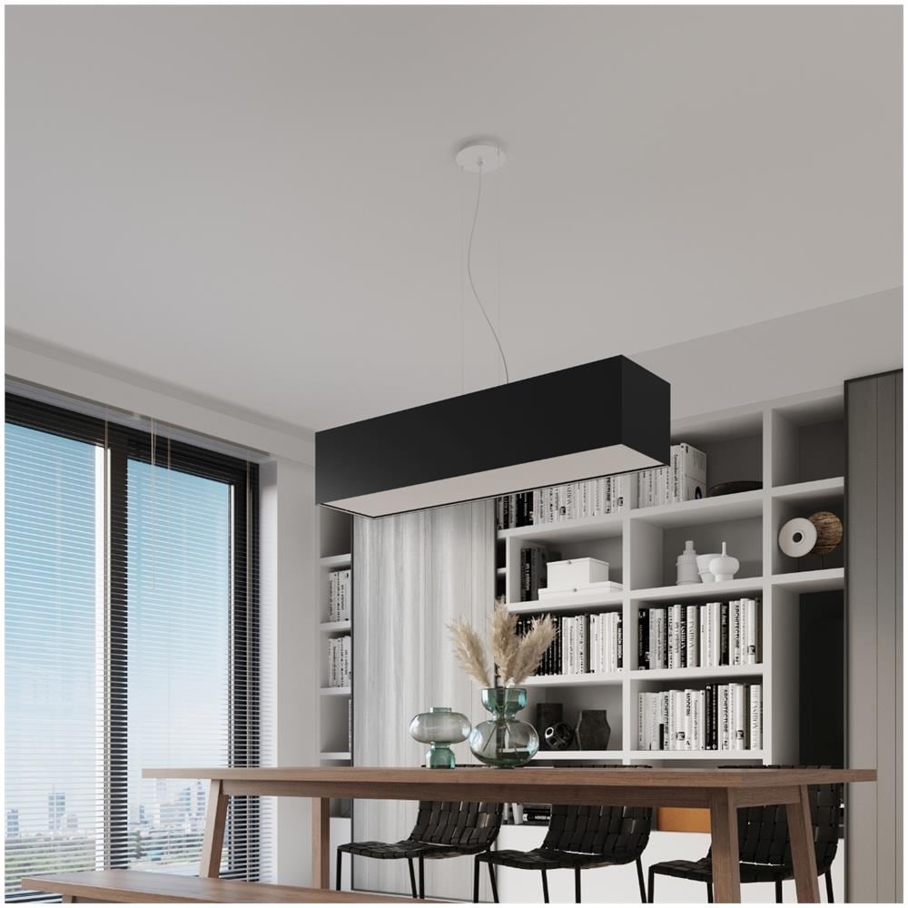 Lampadario Santa Bis 80 Nero Sl. 0780 - Minimalista Lampadari Nero 120x80x30 Cm - Foto 7