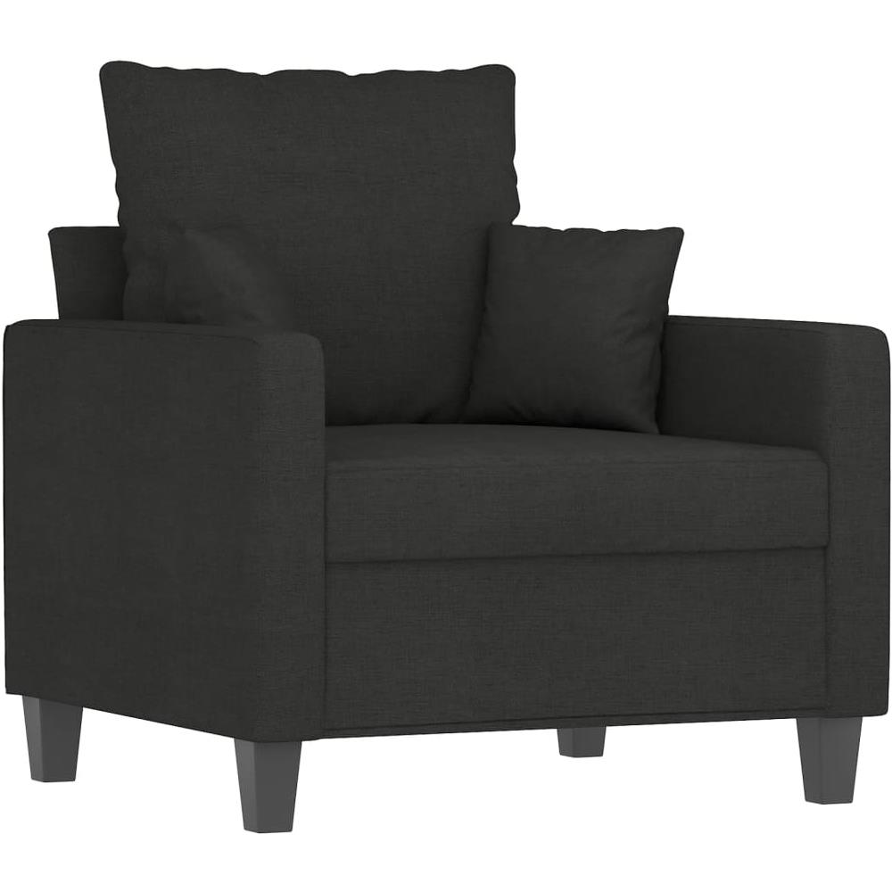 Poltrona Nera 60 Cm In Tessuto - Foto 2