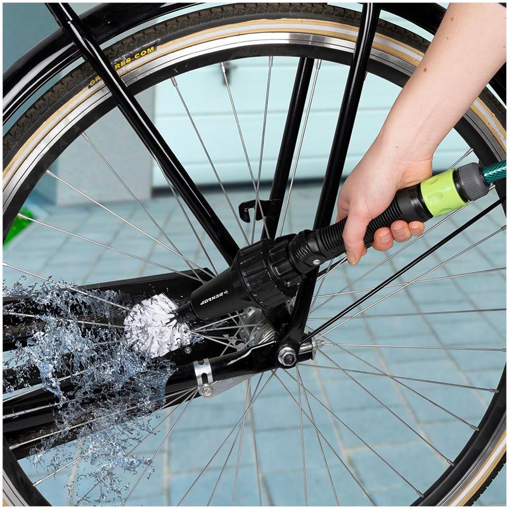 Spazzola Ruotante per Pulizia Cerchioni con Attacco per Tubo da 3/4"" 2 Spazzole - Foto 5