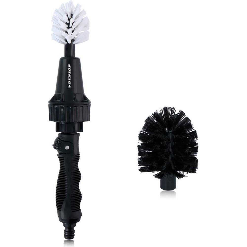 Spazzola Ruotante per Pulizia Cerchioni con Attacco per Tubo da 3/4"" 2 Spazzole - Foto 1