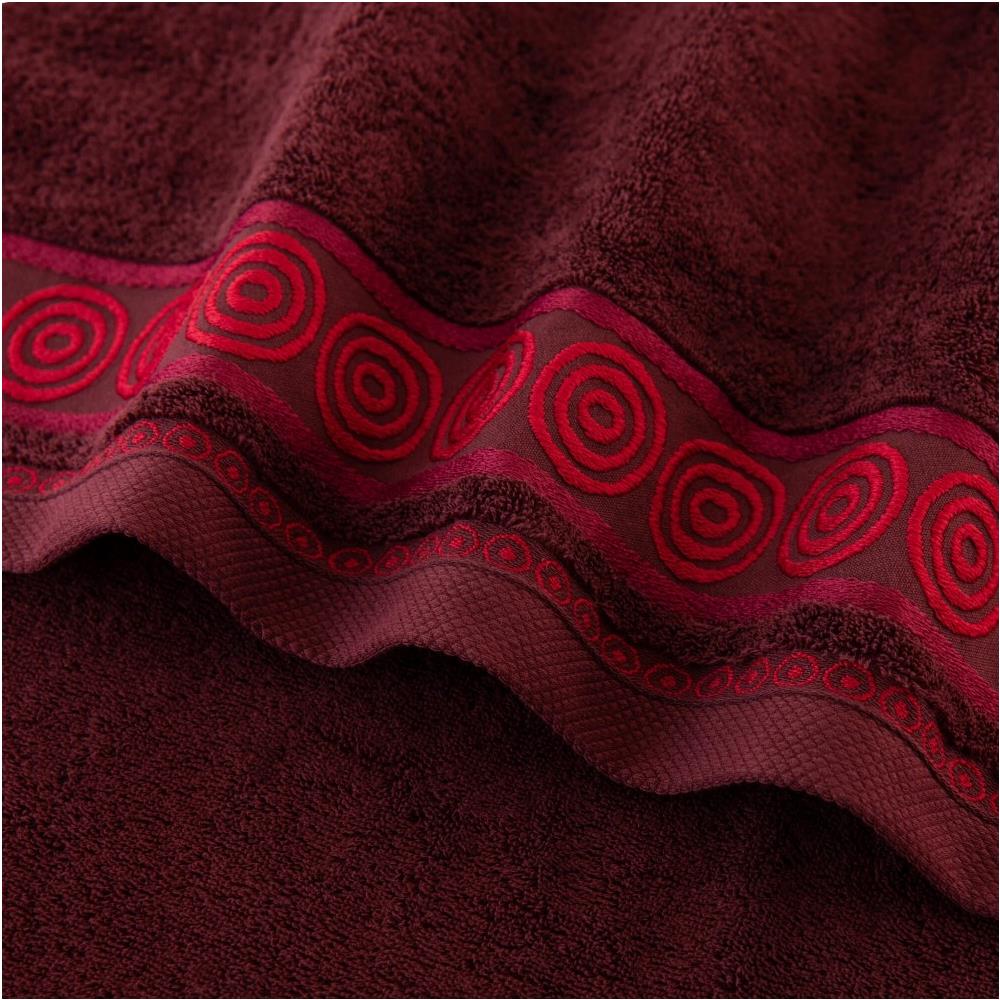Asciugamano Rondo 2 - 70x140 cm - Bordeaux - Morbido come il velluto - Elevata assorbenza - Di lusso - Foto 1