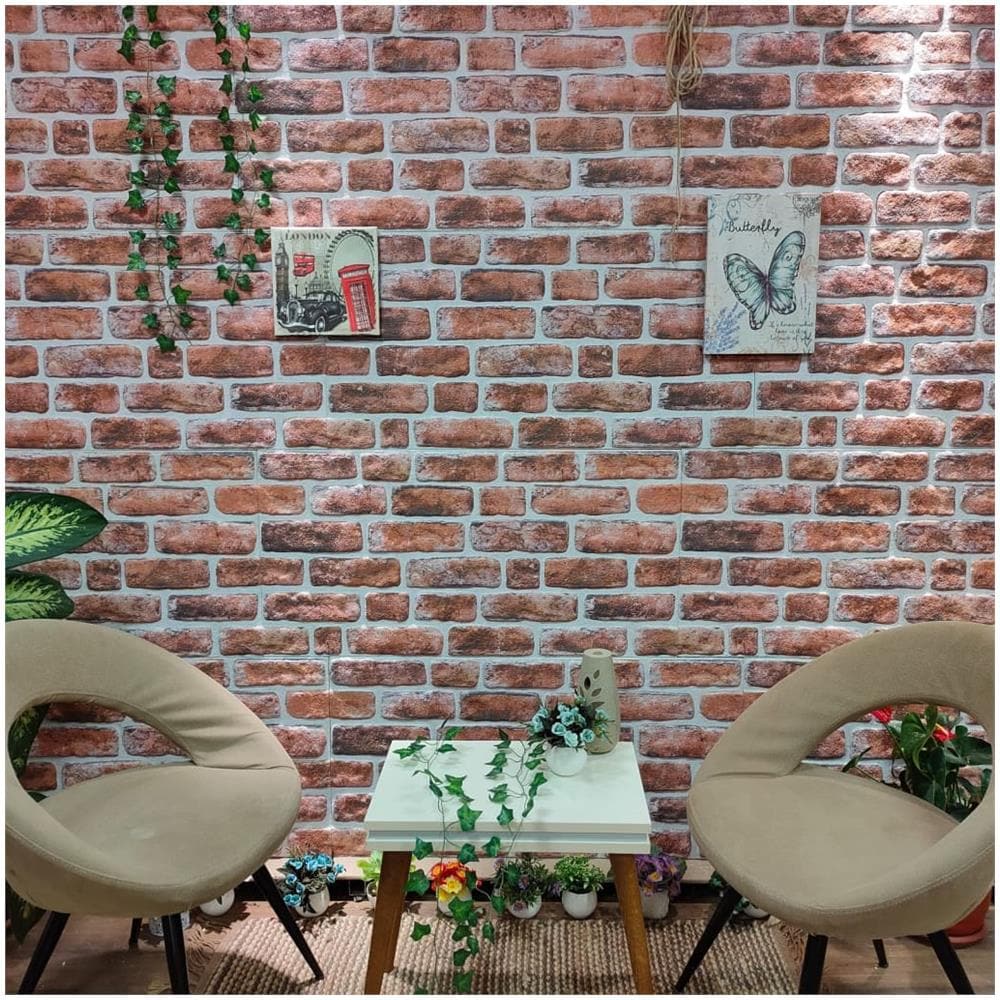 Pannelli Murali 3d Con Design A Mattoni Marrone Scuro 10 Pz Eps - Foto 1