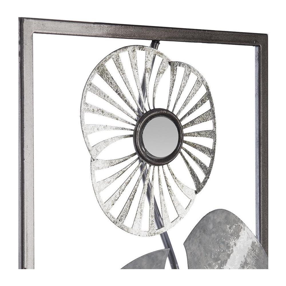 Quadro Di Metallo Con Un Motivo Di Fiori, Decorazione Murale Moderna Fatta Con La Tecnica Del Metallo - Foto 2