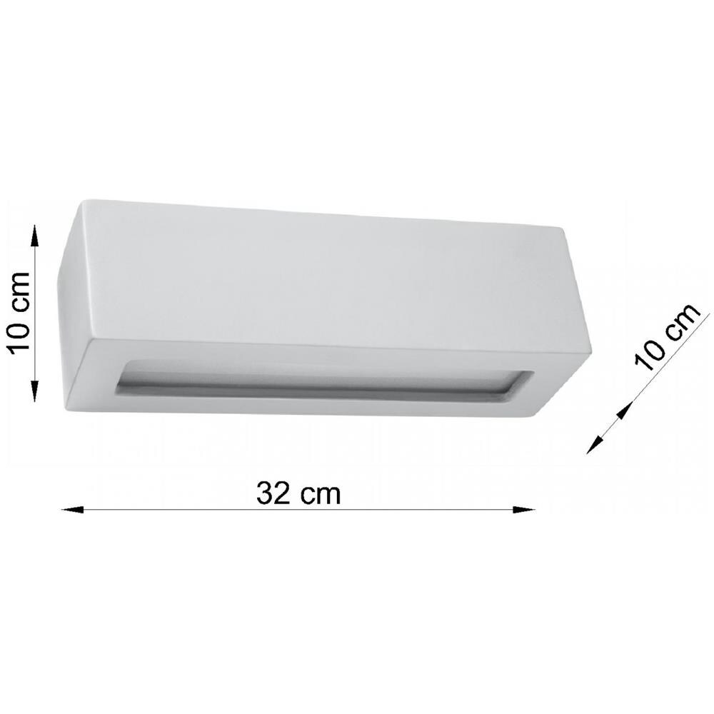 Applique Da Parete Vega Nero 100x100x320 Mm Ceramica - Foto 2