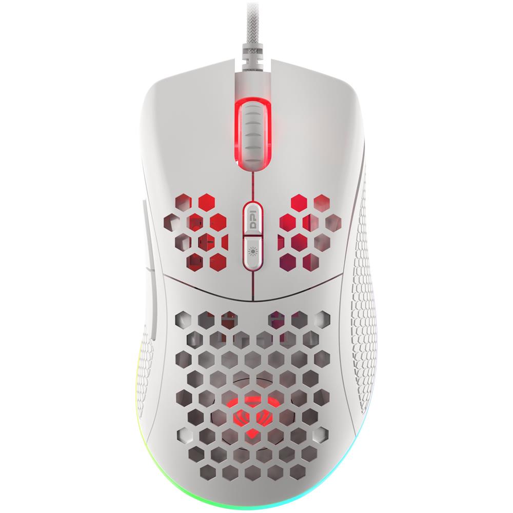 Mouse Da Gioco Krypton 555 Rgb Cablato Bianco - Foto 1