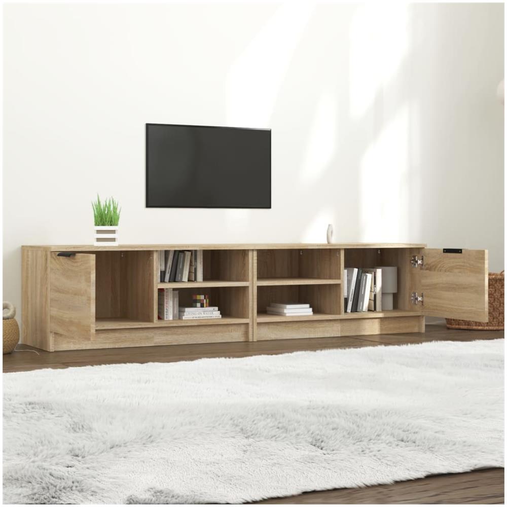 Mobili Tv 2 Pz Rovere Sonoma 80x35x36,5 Cm In Legno Multistrato - Foto 2