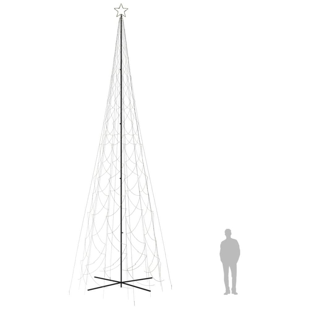 Albero di Natale a Cono Bianco Caldo 3000 LED 230x800 cm - Foto 7