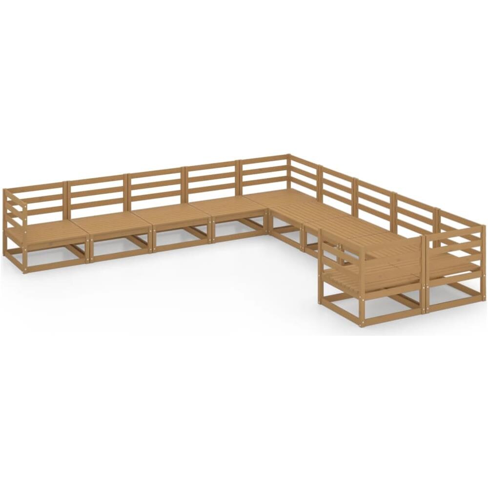 Set Divani da Giardino 10 pz in Legno Massello di Pino - Foto 2
