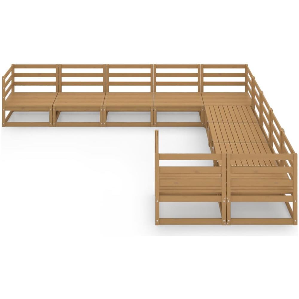 Set Divani da Giardino 10 pz in Legno Massello di Pino - Foto 3