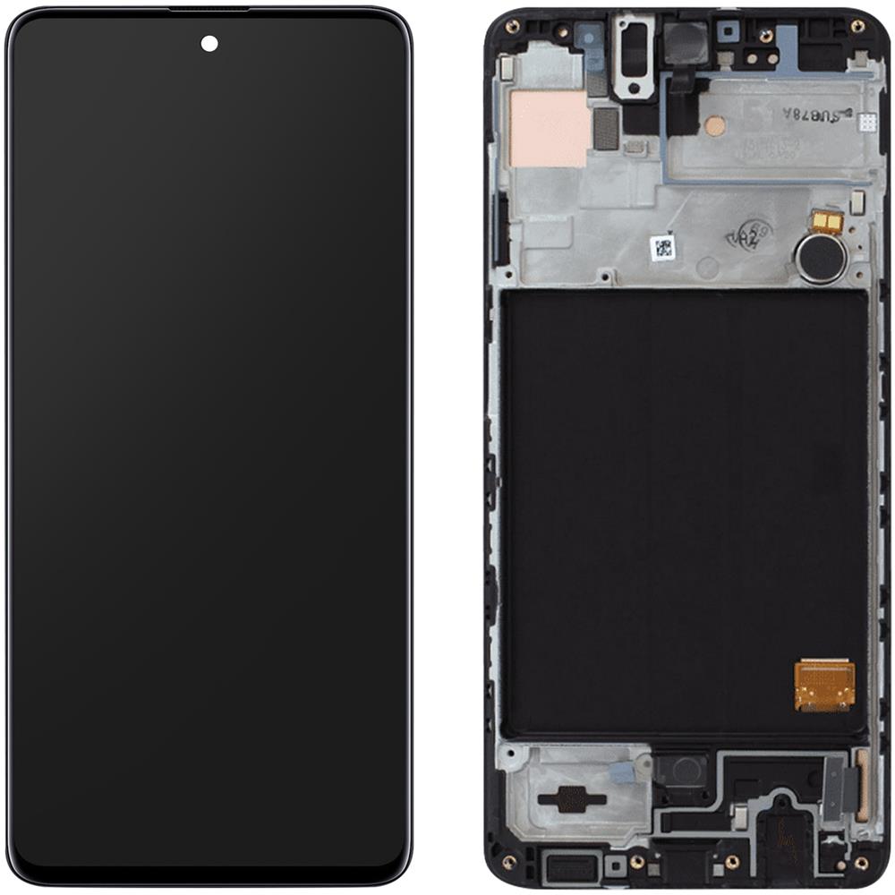 Blocco Schermo Per Samsung Galaxy A51 Schermo Lcd Vetro Touch Compatibile Nero - Foto 1