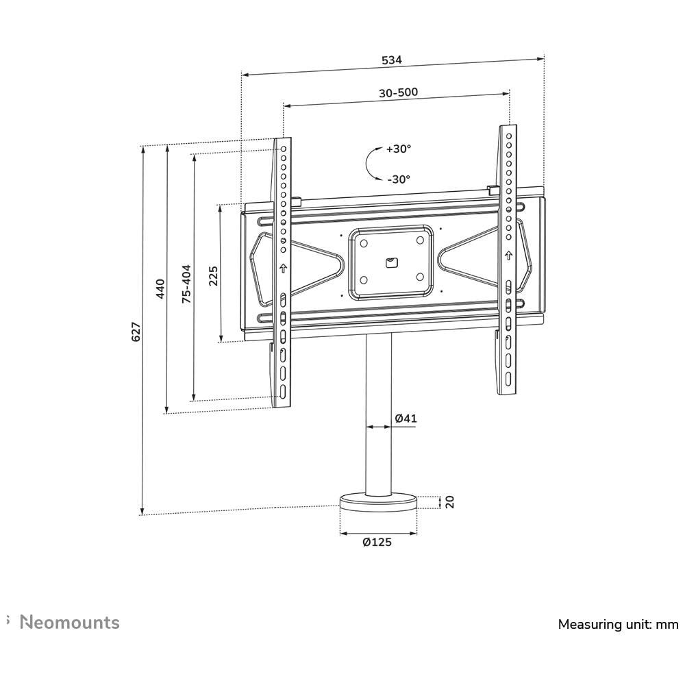 DS42-430BL14 Supporto da tavolo per TV 32-55"- a fissaggio - girevole - Foto 17